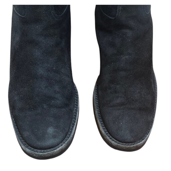 Gravati Black Suede Knee High Boots Vibram Gumlite Sole Classic Riding Style 9M - Picture 3 of 16